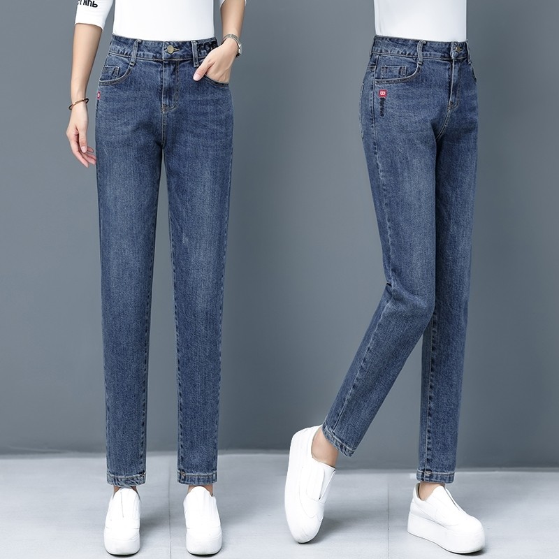 牛仔裤女超火cec裤子2020春季新款以纯官方旗舰店A21P官网直筒裤