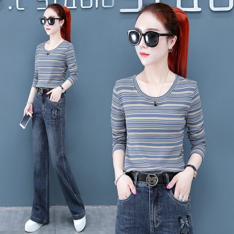 以纯官方旗舰店官网秋装长袖T恤2020新款网红时尚上衣欧贝妮女装