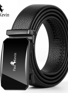 Paul Kevin正品保罗真皮带男质感自动扣休闲男裤腰带男士耐用腰带