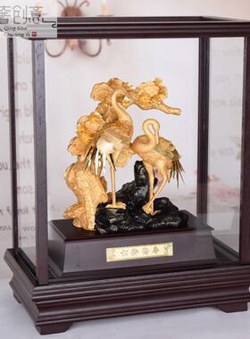 生日祝寿礼物松鹤延年送领导老师生日长辈寿辰退休纪念品定制刻字