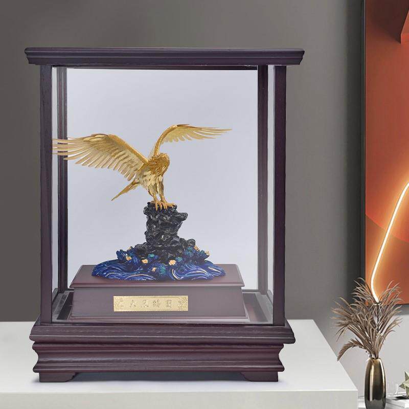 大展鸿图金箔3D橱窗摆件办公室摆设企业礼品开业庆典5-10-20周年