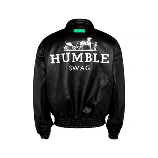 afgk限量款马思唯联名专辑款humble swag皮衣夹克外套男女机车服