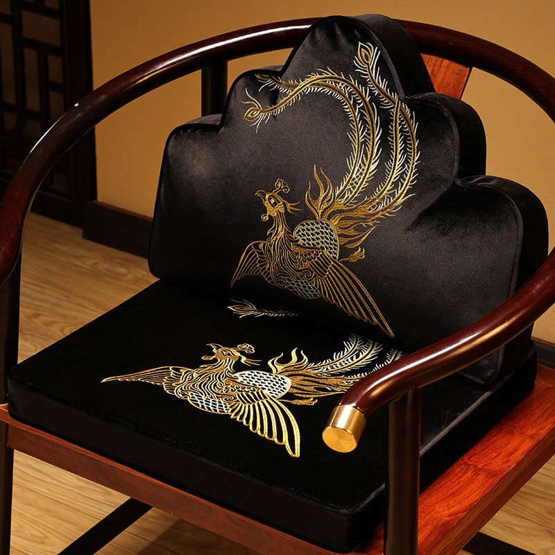 中式椅垫乳胶坐垫椅子垫绒布红木沙发垫圈椅垫乳胶垫茶椅座垫冬季