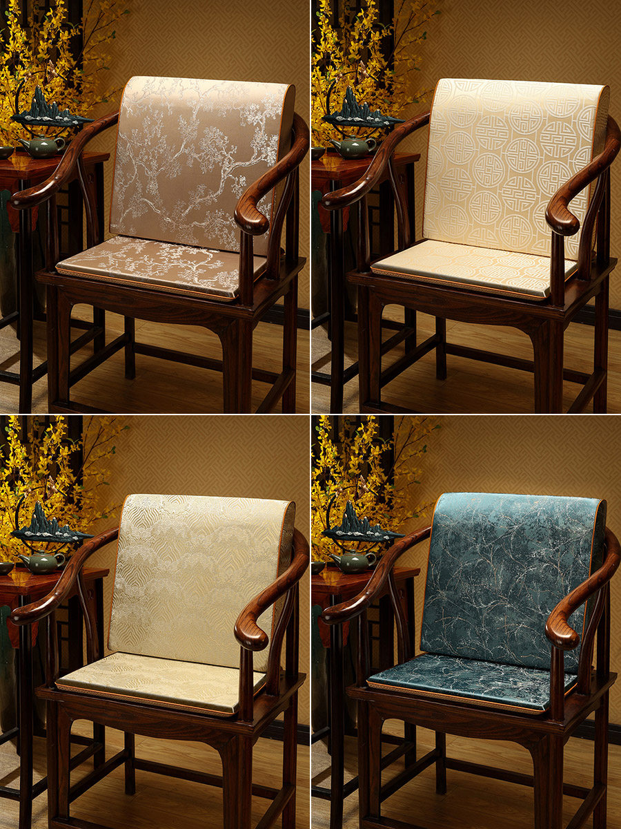 新中式靠背客厅红木沙发腰靠大靠背垫靠枕办公室椅子护腰靠垫腰垫