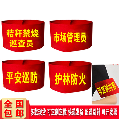 DIY护林防火市场管理员袖章别针