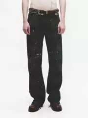In Stock Erd 25Fw Melancholic Rich Second-Generation Son Zurich Paint Splatter Ink Wash Distressed Slightly Spicy Jeans