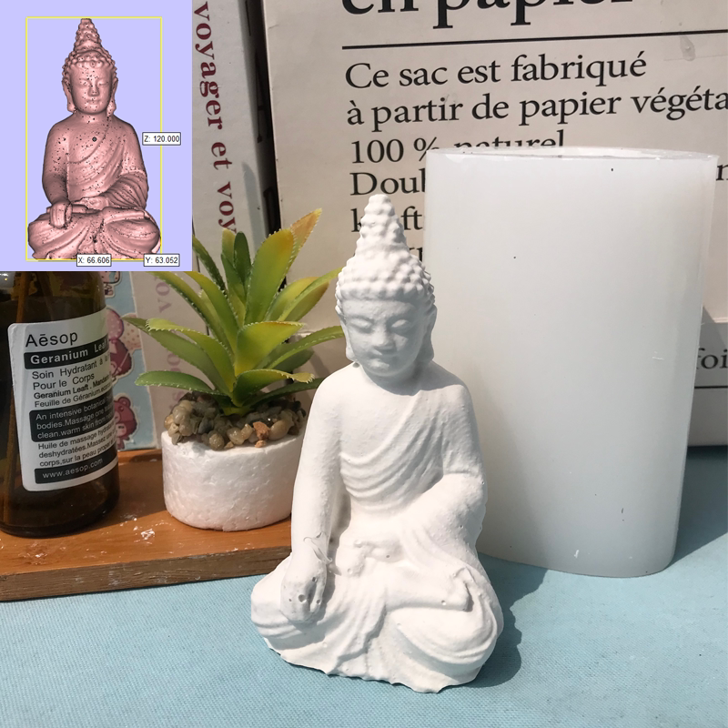 泰式佛像摆件硅胶模具立体坐式和尚磨具创意树脂小佛模具定制开模