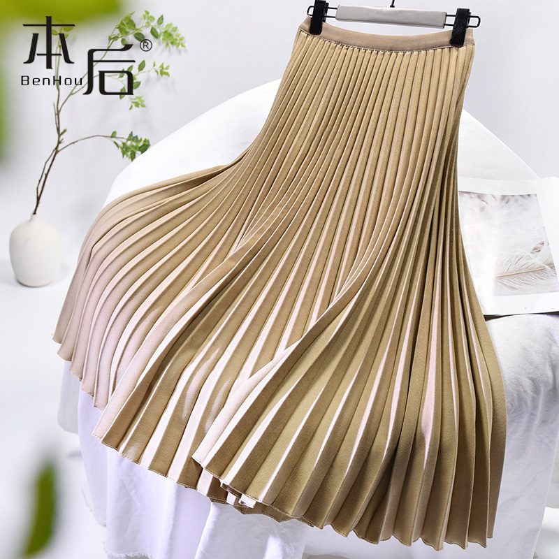 2212磨毛百褶裙半身裙