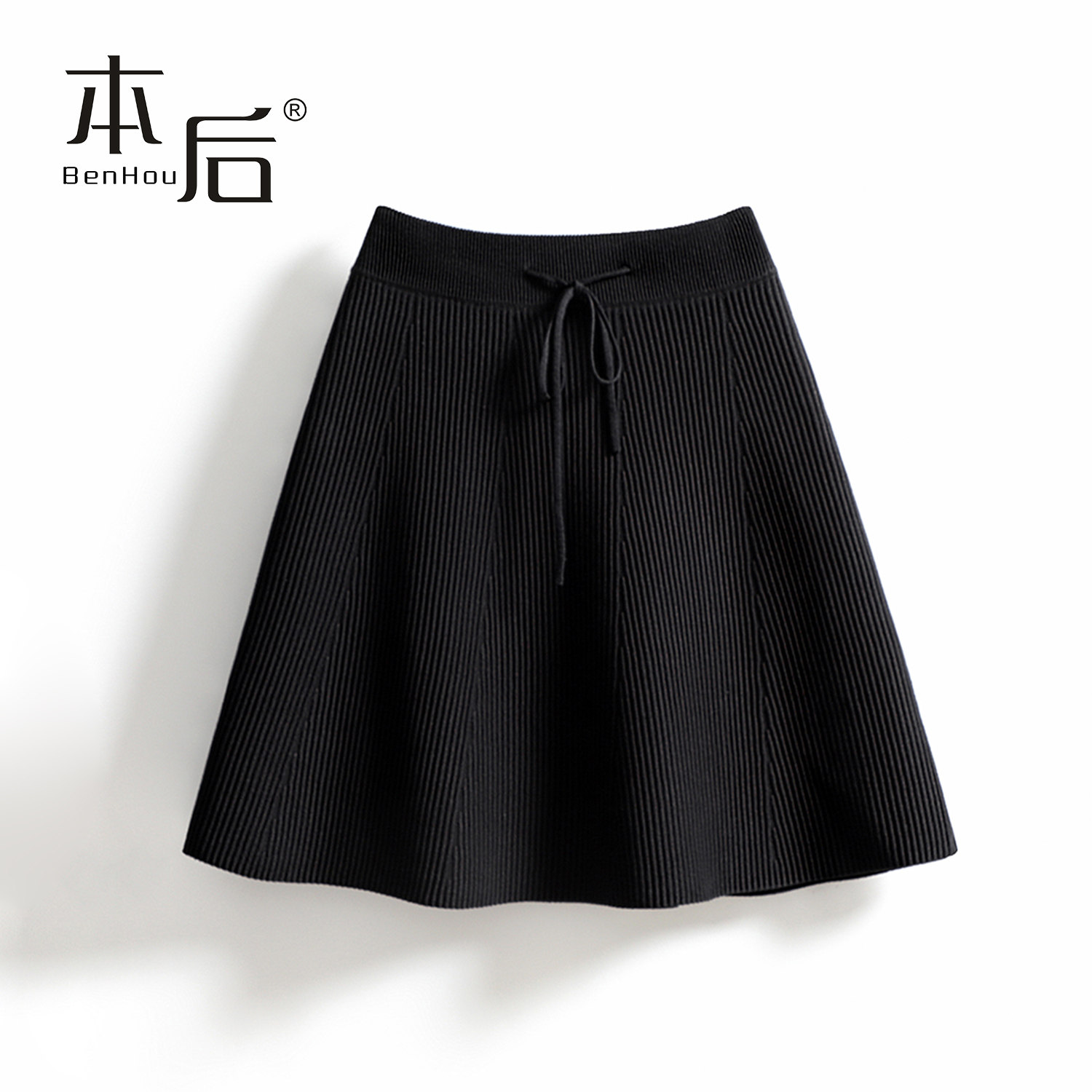 F1769 针织短裙半身裙秋冬女2025新款百搭小个子大摆高腰a字裙