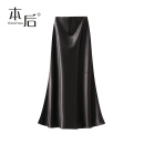 加厚鎏金缎面鱼尾半身裙女2025秋冬高腰长裙 9986 BenHou 本后