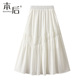 A字伞裙中长款 百褶半身裙春秋2025新款 高腰裙 口袋不规则时尚 2463