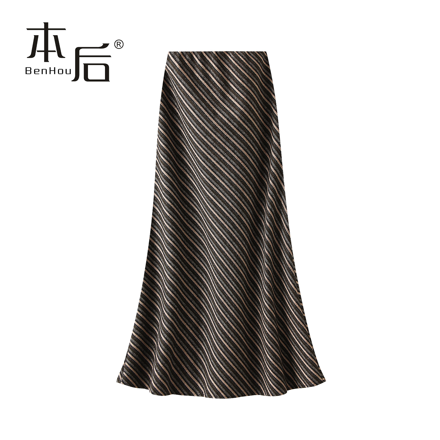BenHou/本后9990斜条纹鱼尾裙