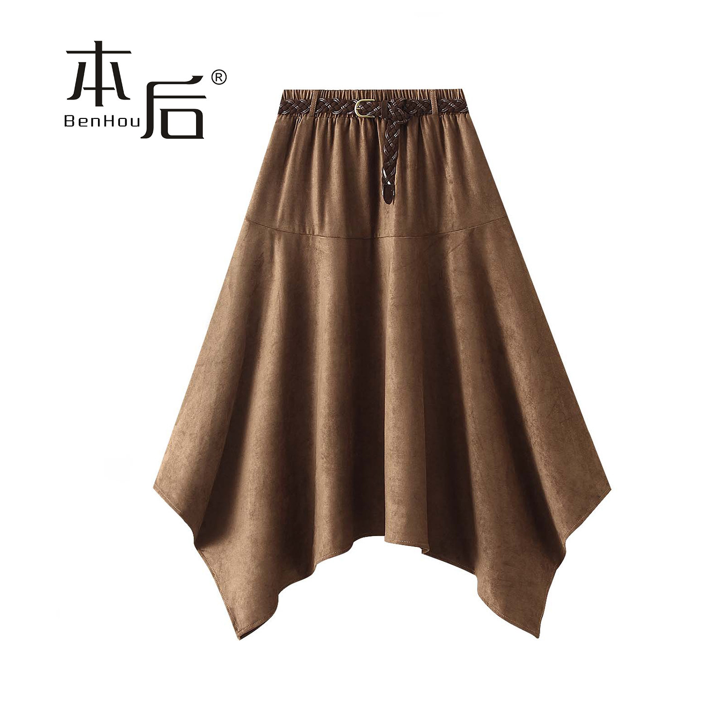 「褐风集」腰带美拉德麂皮绒a字