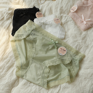 7A冰丝纯欲奶油冰丝内裤 女纯棉抗菌裆无痕超薄少女亲肤女士三角裤