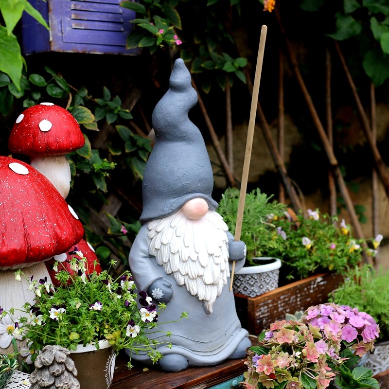 甘道夫花园摆件庭院 阳台园艺地精人物 精灵小矮人户外 落地装饰