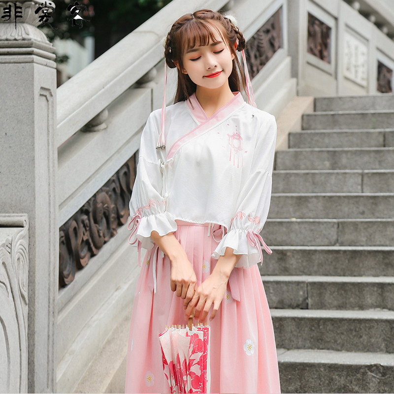 汉元素小个子超仙淡雅古装汉服