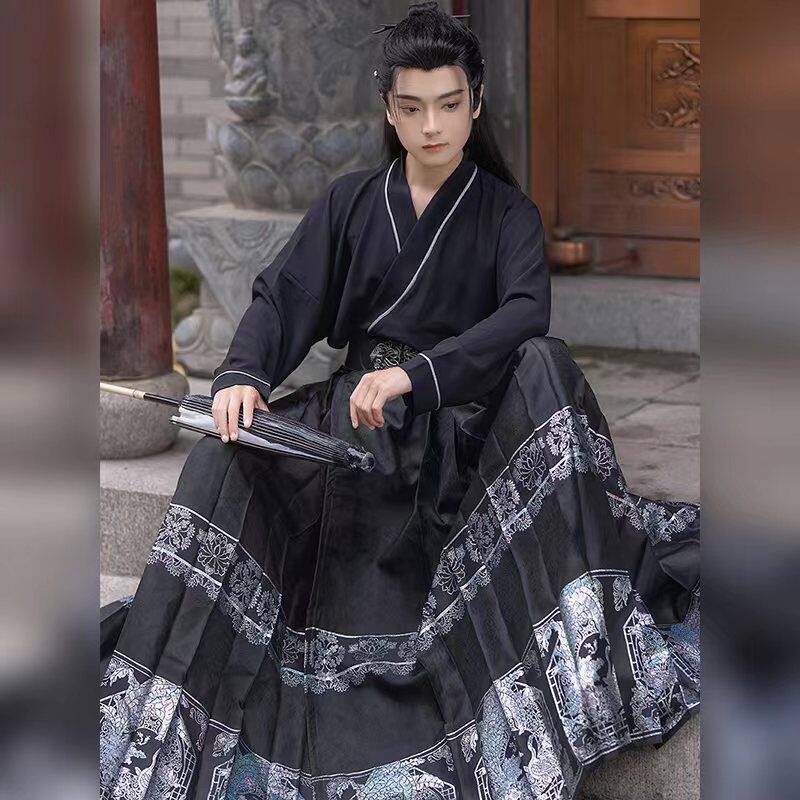 原创汉服2026新款马面裙男女情侣宋制绣花交领日常侠客古装春夏