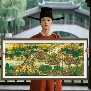 清明上河图全景满绣2026新款手工刺绣十字绣客厅线绣中国十大名画