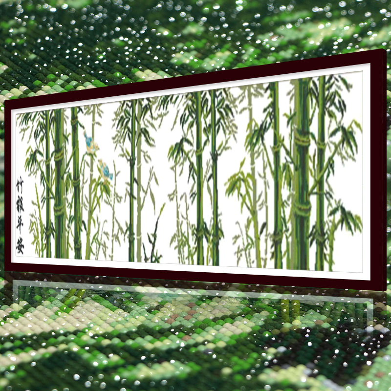 竹报平安全景钻石画贴钻