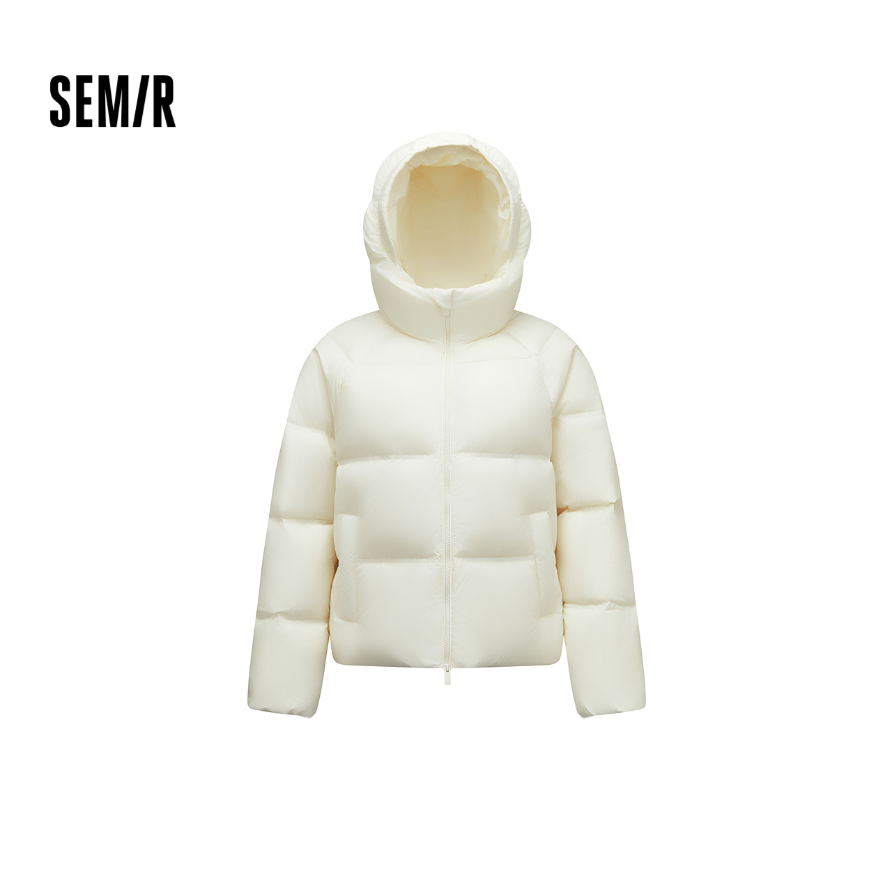 森马90绒子三防花苞帽羽绒服女