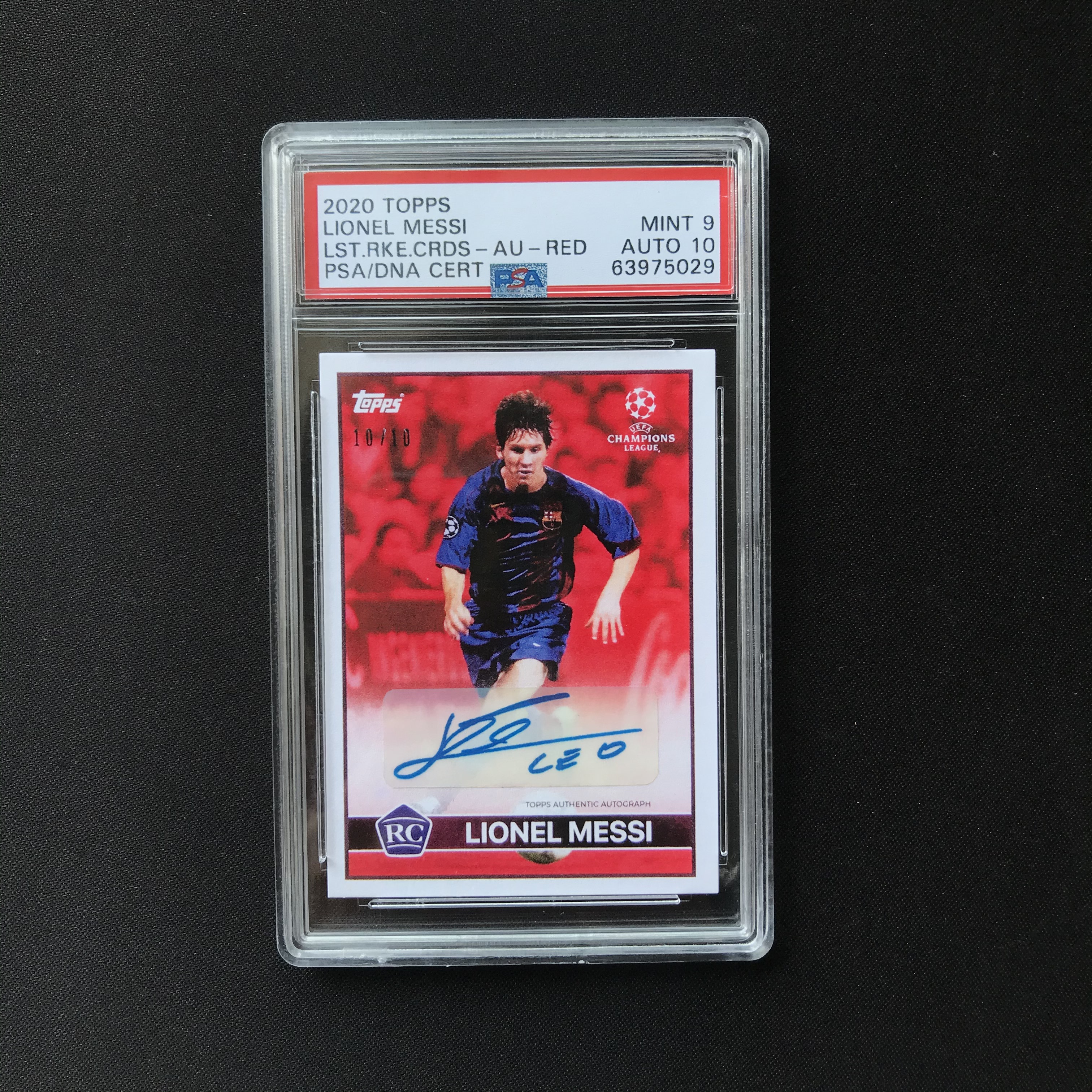 thumbnail for 2020 TP MESSI Rookie RC Logo Star Card Card Signature Card Barça Sticker Signature Reissue Self-made Card