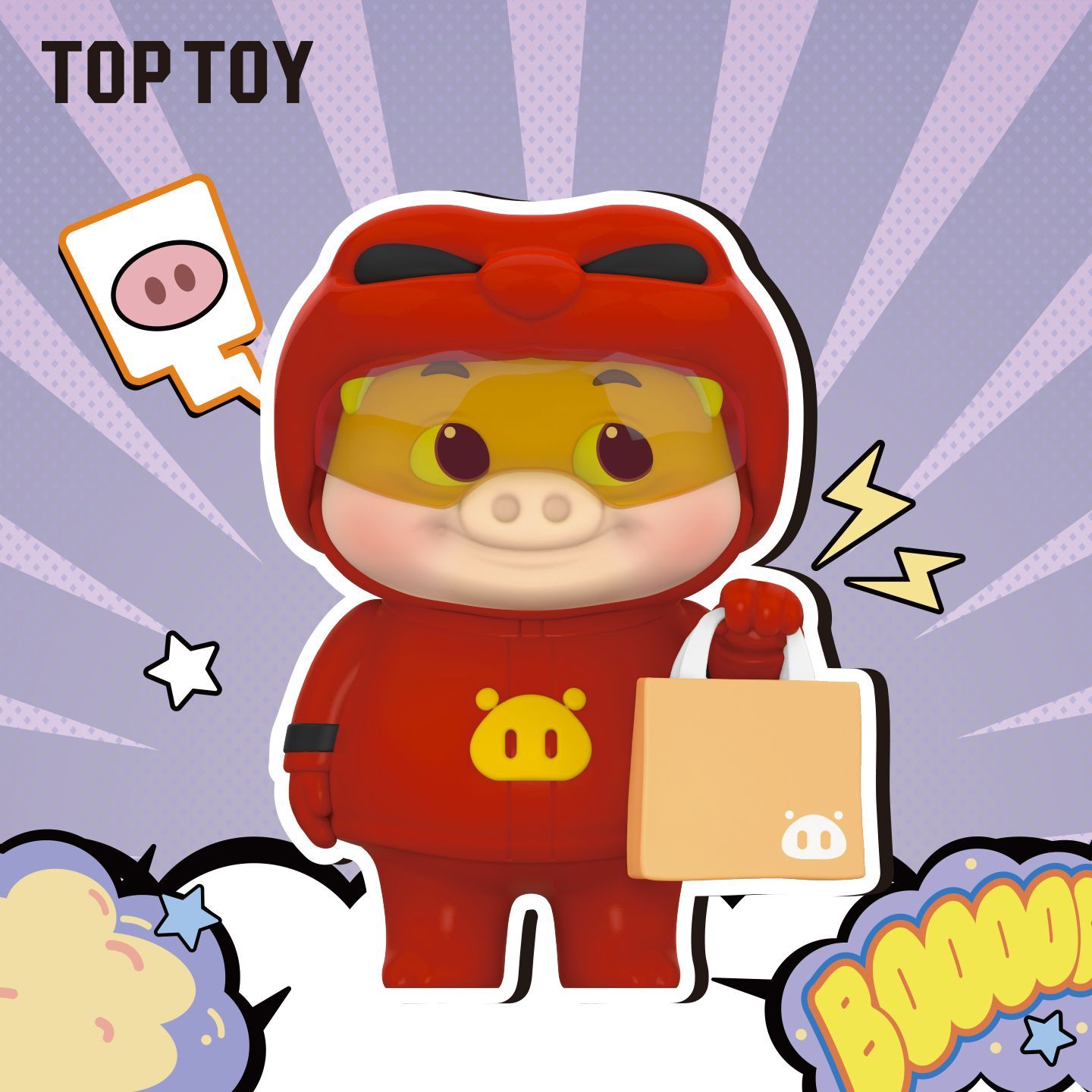正版TOPTOY猪猪侠猪门永存系列盲盒手办搞怪桌面摆件公仔生日礼物图片