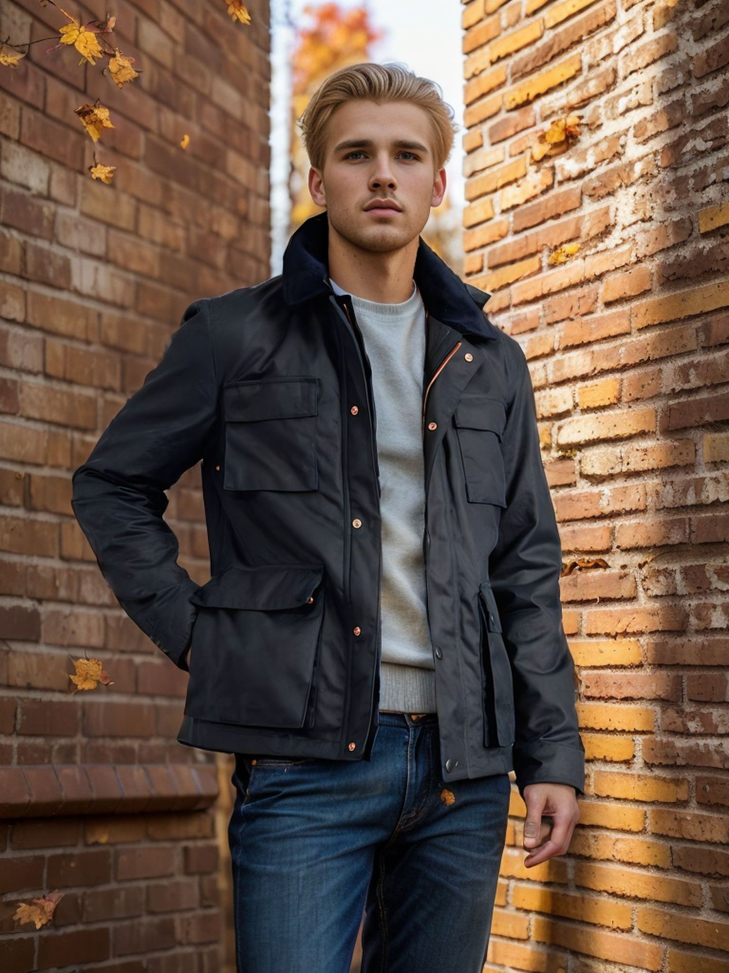 2025春秋款外贸独立站亚马逊男装纯色拉链休闲夹克外套