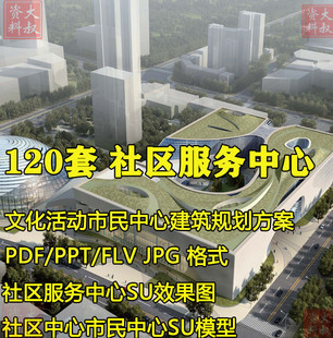 社区志愿者服务体育文化活动中心大厅规划设计方案例文本SU模型