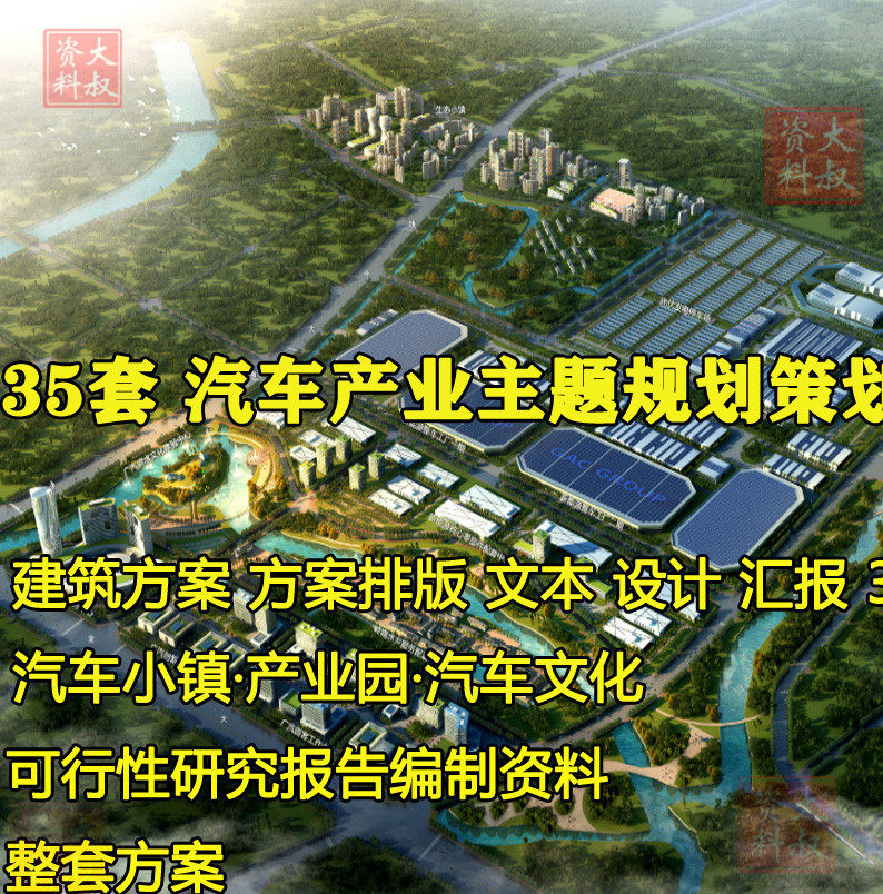 新能源汽车产业小镇园区PPT文本规划设计方案可行性研究报告模板