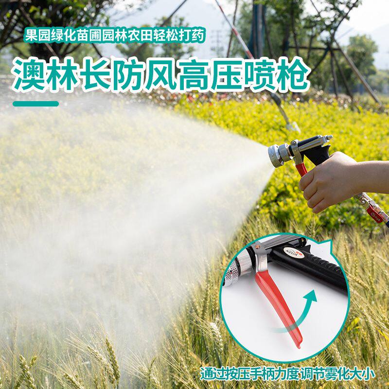 台湾高压防风短喷枪电动打药机喷雾器可调节雾化农用加厚高压喷枪
