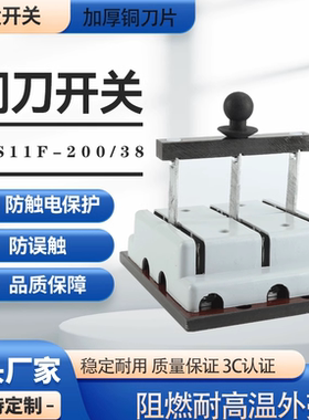 HS11F-200/38双投转换隔离刀开关双向防误刀闸刀开关三相380V