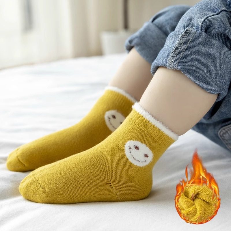 婴儿袜子秋冬棉加厚毛圈袜加绒保暖男童女童宝宝中筒加厚笑脸棉袜,童装/婴儿装/亲子装,儿童袜子(0-16岁),淘宝优惠券,粉丝福利购,淘宝优惠卷