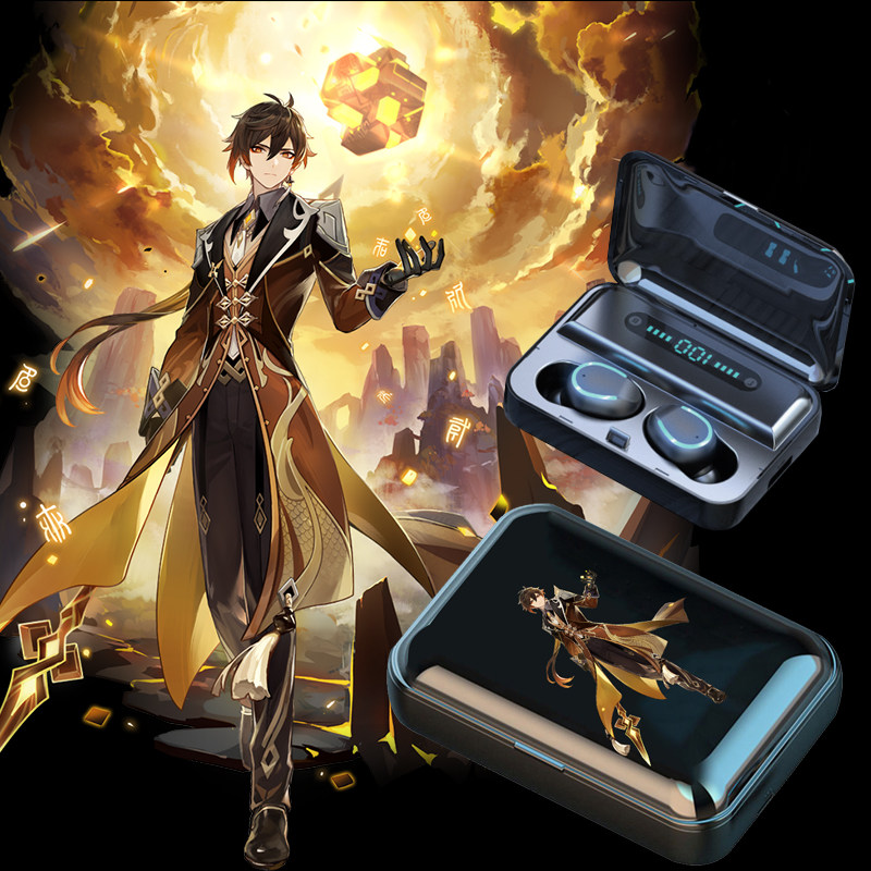 刻晴胡桃钟离二次元蓝牙耳机入耳式无线运动游戏高音质充电仓