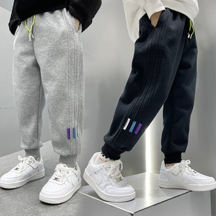 男童春秋长裤新款冬季儿童运动休闲裤子女童时尚秋冬款加厚款