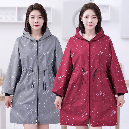 工作服罩衣长袖防水束腰