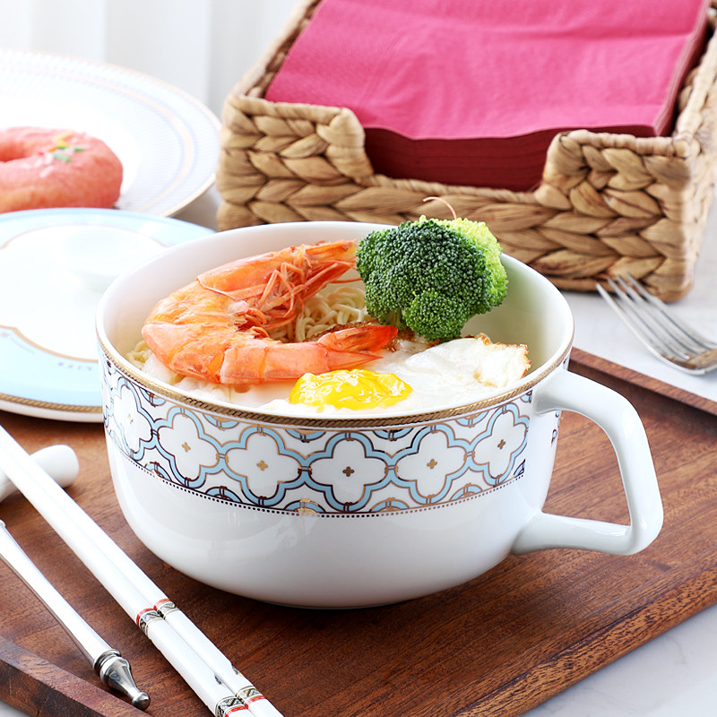 陶瓷早餐碗饭盒泡面碗食堂打饭碗图片