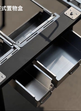 户外露营IGT框架桌配件可抽拉式0.5单元一单元置物盒收纳盒调料盒