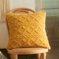 Plush Nordic-style ins cushions, sofa cushions, living room backrest cushions, white cream-style pillowcase without core on the bed thumbnail 3