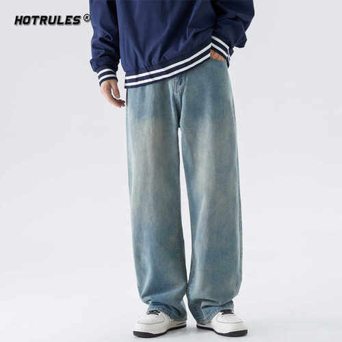 长裤牛仔裤潮流复古直筒夏季