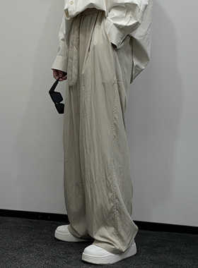 HOTRULES/热规则夏季薄款山本裤垂感ins百搭松弛感裤子阔腿长裤