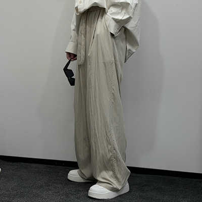 薄款夏季垂感长裤山本裤阔腿