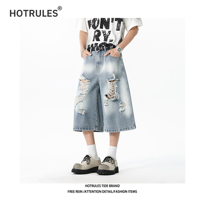 夏季男潮宽松阔腿休闲百搭七分裤