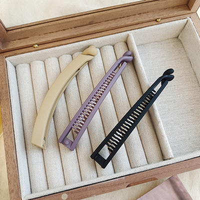 磨砂香蕉夹竖夹马尾发夹女