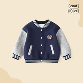 幼儿开衫 男童秋装 女童儿童早秋上衣 婴儿棒球服秋季 宝宝外套春秋款