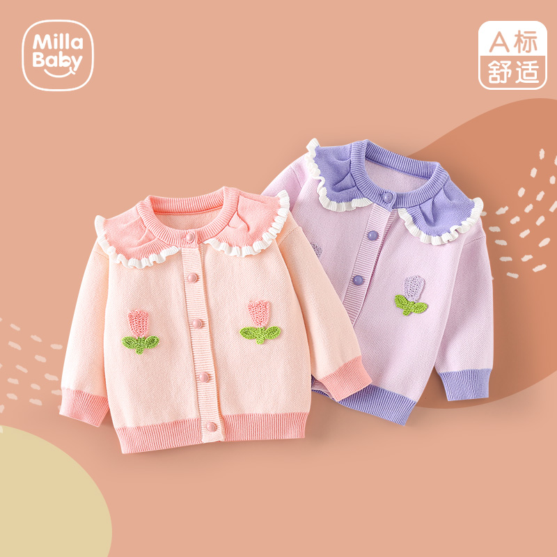 女宝宝毛衣针织衫秋装2023新款
