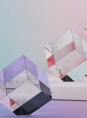 大小号透明正方体家居装饰摆件