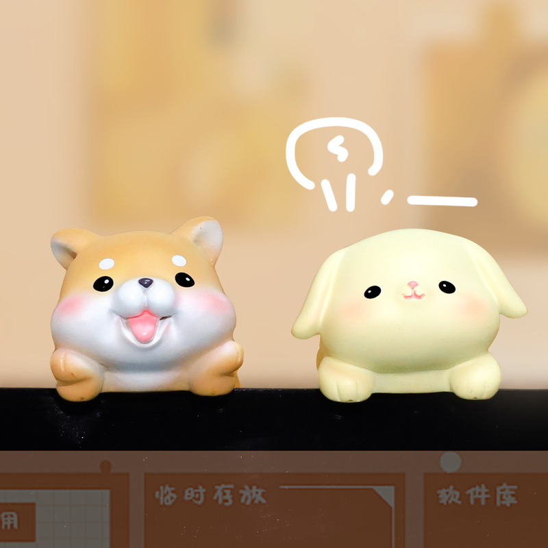 宝贝故事趴趴小动物小摆件车载电脑装饰放置办公室用品儿童摆件