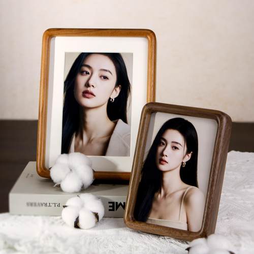 实木相框摆台定制高级感写真画框