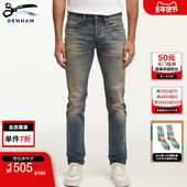 DENHAM2025年秋冬男修身 微锥中腰水洗做旧复古牛仔裤 RAZOR