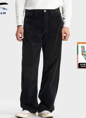 DENHAM2025年新品男士日本制复古做旧宽松灯芯绒休闲长裤OLDTIMER